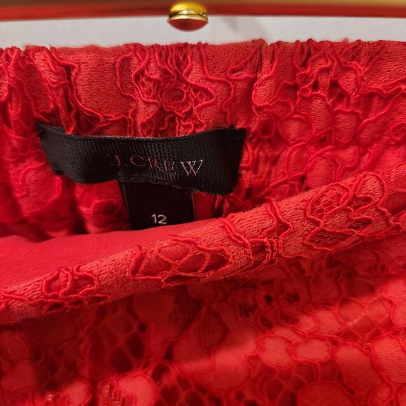 J. Crew red lace pull-on pants size 12 - Picture 6 of 6
